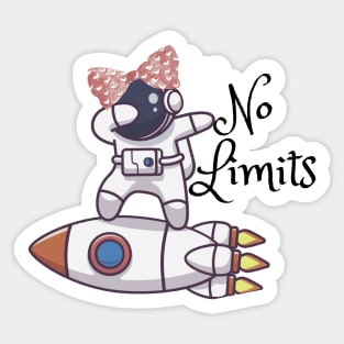 No Limits Bowhead Astronaut Rocket Surfing Sticker